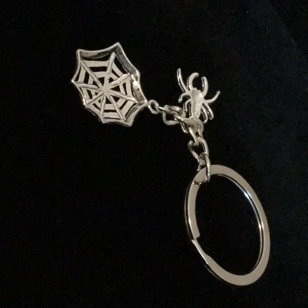 Spider & Web Keychain